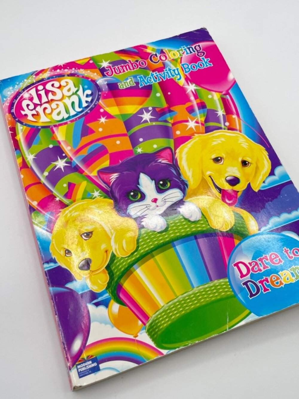 LISA FRANK Jumbo Coloring & Activity-Dare to Dream!-Small WRITING Inside Cover